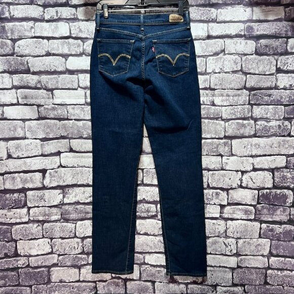 Levis 512 Straight Leg Perfectly Slimming Blue Jeans Size 10 - Picture 5 of 9